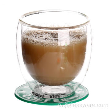 Wysokiej jakości szklany kubek do herbaty o podwójnych ściankach